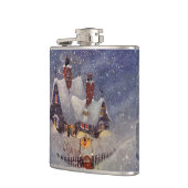 ヴィンテージクリスマス、サンタクロースのワークショップ北極 フラスク (左)