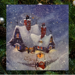 ヴィンテージクリスマス、サンタクロースのワークショップ北極 ポスター