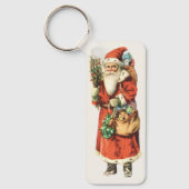 ヴィンテージクリスマス、サンタクロースの切り抜き画像 キーホルダー (正面)