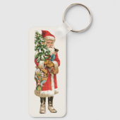 ヴィンテージクリスマス、サンタクロースの切り抜き画像 キーホルダー (裏面)