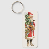 ヴィンテージクリスマス、サンタクロースの切り抜き画像 キーホルダー (正面)