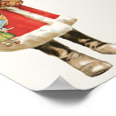 ヴィンテージクリスマス、サンタクロースの切り抜き画像 ポスター (角)