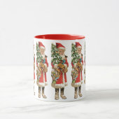 ヴィンテージクリスマス、サンタクロースの切り抜き画像 マグカップ (中央)