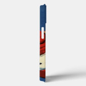 ヴィンテージクリスマス、サンタクロースの煙突から降りてくる様子のおもちゃ付き Case-Mate iPhoneケース (裏面 / 右)