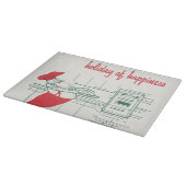 ヴィンテージクリスマス、サンタクロースシェフとターキー カッティングボード (角)