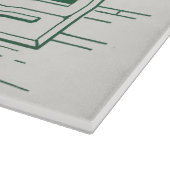 ヴィンテージクリスマス、サンタクロースシェフとターキー カッティングボード (角)