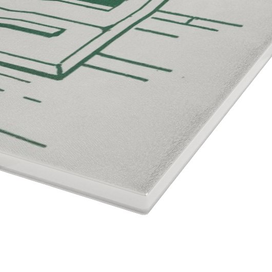 ヴィンテージクリスマス、サンタクロースシェフとターキー カッティングボード (角)