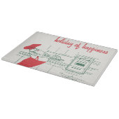 ヴィンテージクリスマス、サンタクロースシェフとターキー カッティングボード (角)