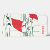 ヴィンテージクリスマス、サンタクロースシェフとターキー Case-Mate iPhoneケース (裏面 (横))