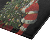 ヴィンテージクリスマス、サンタクロースプレゼント カッティングボード (角)