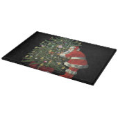 ヴィンテージクリスマス、サンタクロースプレゼント カッティングボード (角)