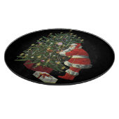 ヴィンテージクリスマス、サンタクロースプレゼント カッティングボード (角)