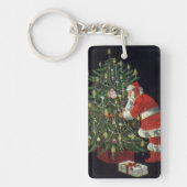 ヴィンテージクリスマス、サンタクロースプレゼント キーホルダー (正面)