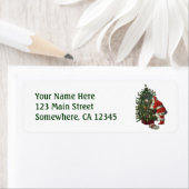 ヴィンテージクリスマス、サンタクロースプレゼント ラベル (インサイチュ)