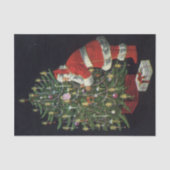 ヴィンテージクリスマス、サンタクロースプレゼント 薄葉紙 (正面)