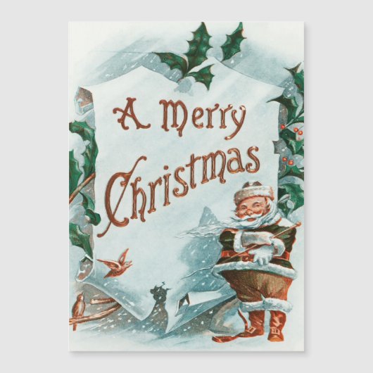 ヴィンテージクリスマス サンタクロース メリーグリーティング (正面)