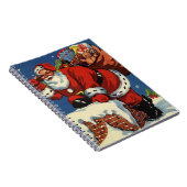 ヴィンテージクリスマス、サンタクロースDown Chimney w Toys ノートブック (右側)