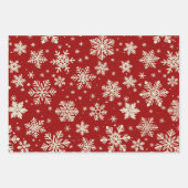 ヴィンテージクリスマス サンタフェイス オン レッドブリック ラッピングペーパーシート (正面2)