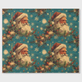 ヴィンテージクリスマス:サンタフェスティバルナイトスカイ ラッピングペーパー (フラット)