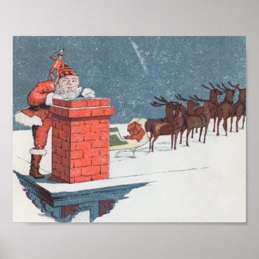 ヴィンテージクリスマス – サンタホリデイ ポスター (正面)