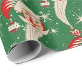 ヴィンテージクリスマス – サンタ&スノーフレーク ラッピングペーパー (ロールコーナー)