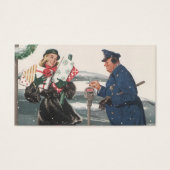 ヴィンテージクリスマス、ショッピングプレゼント警官 (正面)