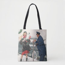 ヴィンテージクリスマス、ショッピングプレゼント警官