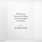 ヴィンテージクリスマス、ショッピングプレゼント警官 三つ折りクリスマスカード (内部中)