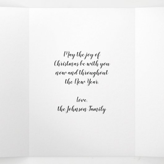 ヴィンテージクリスマス、ショッピングプレゼント警官 三つ折りクリスマスカード (内部中)