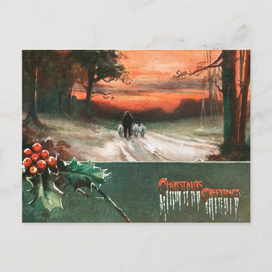 ヴィンテージクリスマス シーズンポストカード (正面)