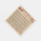 ヴィンテージクリスマス、ジングルベル、楽譜、 スタンダードランチョンナプキン (角)