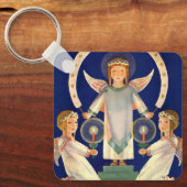 ヴィンテージクリスマス、スカンジナビアのサンタ・ルシア・エンジェル キーホルダー (正面)