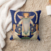 ヴィンテージクリスマス、スカンジナビアのサンタ・ルシア・エンジェル クッション (ブランケット)