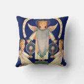 ヴィンテージクリスマス、スカンジナビアのサンタ・ルシア・エンジェル クッション (裏面)