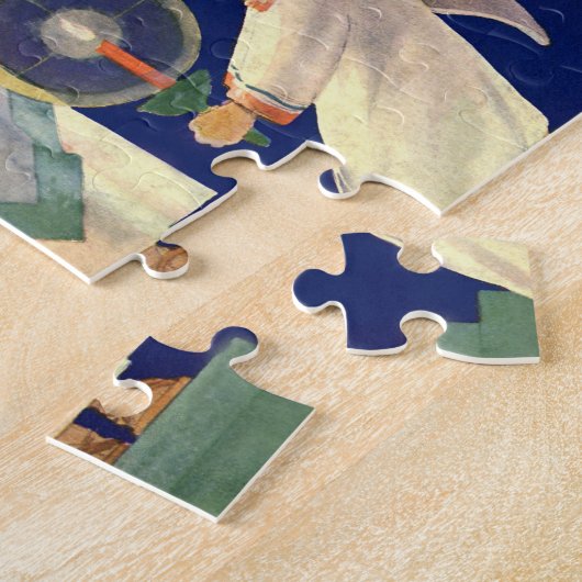 ヴィンテージクリスマス、スカンジナビアのサンタ・ルシア・エンジェル ジグソーパズル (側面)