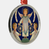 ヴィンテージクリスマス、スカンジナビアのサンタ・ルシア・エンジェル メタルオーナメント (右)