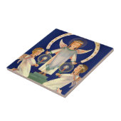 ヴィンテージクリスマス、スカンジナビアのサンタ・ルチアの天使たち タイル (側面)