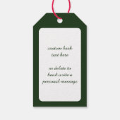 ヴィンテージクリスマス、ダックスシュントの子犬ホリー ギフトタグ (裏面)