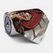 ヴィンテージクリスマス、トナカイと聖ニコラス ネクタイ (ロール)