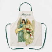 ヴィンテージクリスマス、ビクトリア時代の天使 エプロン (正面)