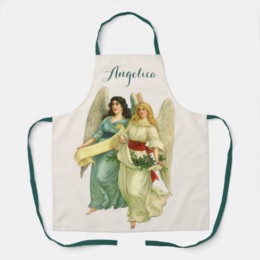 ヴィンテージクリスマス、ビクトリア時代の天使 エプロン (正面)