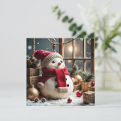 ヴィンテージクリスマス - フラットグリーティングカード カード (スタンド正面)