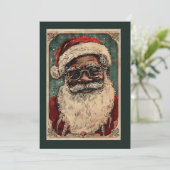 ヴィンテージクリスマス ブラックサンタクロース 眼鏡 シーズンカード (スタンド正面)