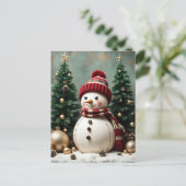 ヴィンテージクリスマス - ホリデーカード シーズンポストカード (スタンド正面)