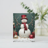 ヴィンテージクリスマス - ホリデーカード シーズンポストカード (スタンド正面)