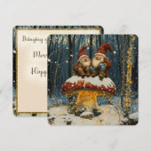 ヴィンテージクリスマス 「ホリデーシーズンの小人」 シーズンカード (正面/裏面)