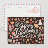 ヴィンテージクリスマス ポストカード (正面/裏面)