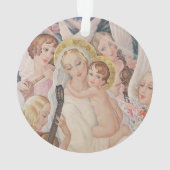 ヴィンテージクリスマス、マドンナと子供(1935) オーナメント (裏面)