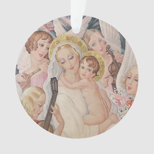 ヴィンテージクリスマス、マドンナと子供(1935) オーナメント (正面)