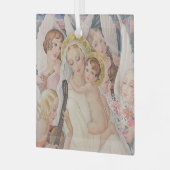 ヴィンテージクリスマス、マドンナと子供(1935) ガラスオーナメント (正面左)